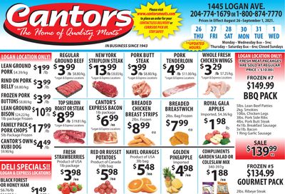 Cantor's Meats Flyer August 26 to September 1