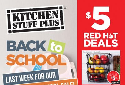 Kitchen Stuff Plus Back to School Sale  Flyer August 26 to September 6