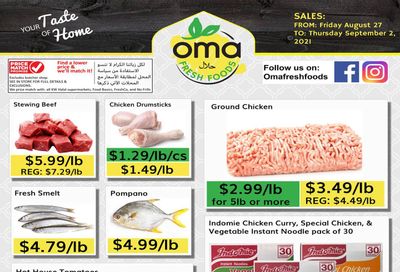 Oma Fresh Foods Flyer August 27 to September 2