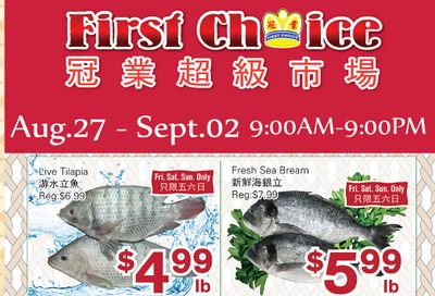 First Choice Supermarket Flyer August 27 to September 2