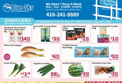 Blue Sky Supermarket (North York) Flyer August 27 to September 2