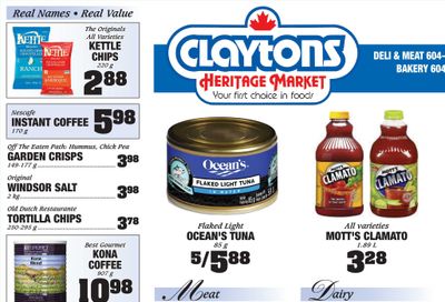 Claytons Heritage Market Flyer August 27 to September 2