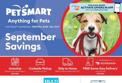 PetSmart Flyer August 30 to October 3