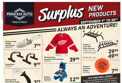 Princess Auto Surplus New Products Flyer September 1 to 30