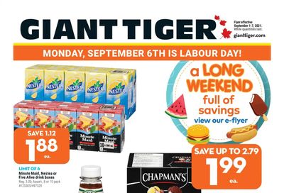 Giant Tiger (ON) Flyer September 1 to 7