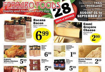 Ferraro Foods Flyer August 31 to September 27