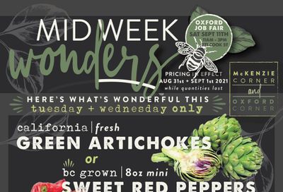 The Root Cellar Mid-Week Flyer August 31 and September 1