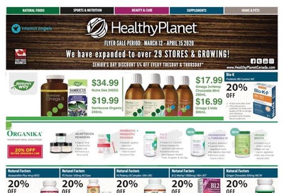 Healthy Planet Flyer March 12 to April 15