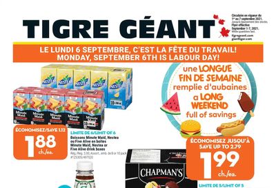 Tigre Géant Flyer September 1 to 7