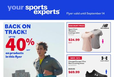 Sports Experts Flyer September 1 to 14