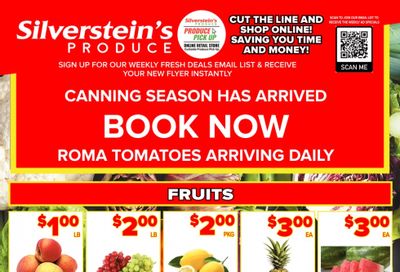 Silverstein's Produce Flyer August 31 to September 4
