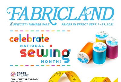 Fabricland (West) Flyer September 1 to 23