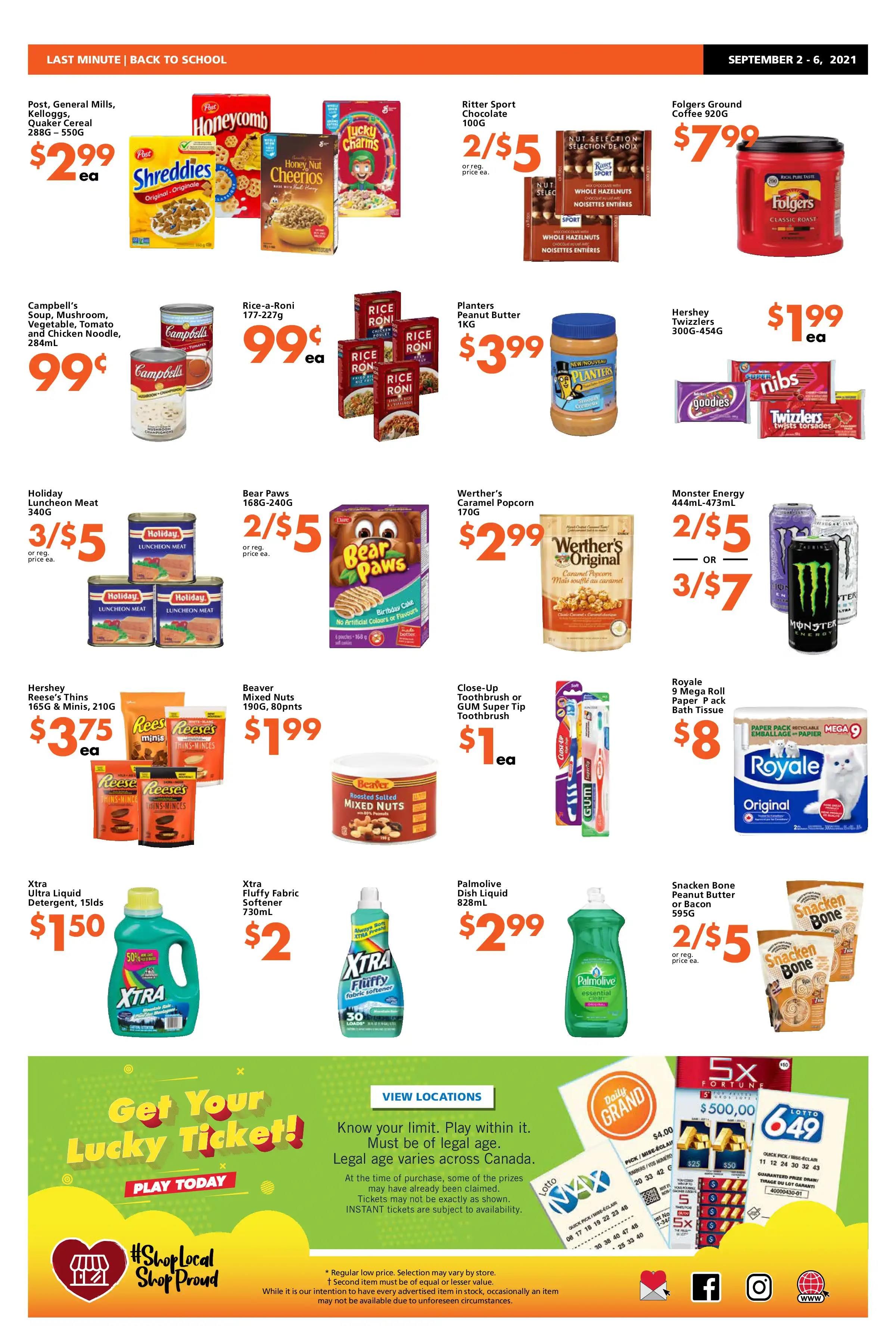 The Bargain Shop & Red Apple Stores Flyer September 2 to 6