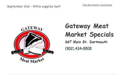 Gateway Meat Market Flyer September 2 to 8