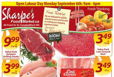 Sharpe's Food Market Flyer September 2 to 8