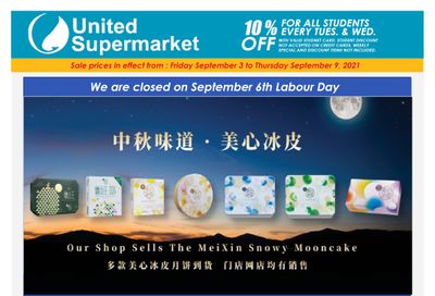 United Supermarket Flyer September 3 to 9