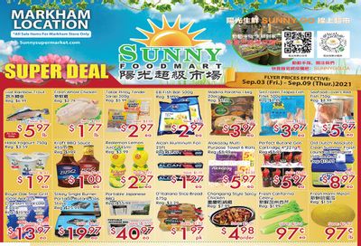 Sunny Foodmart (Markham) Flyer September 3 to 9