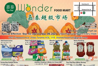 Wonder Food Mart Flyer September 3 to 9