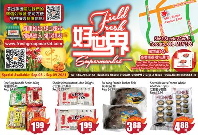 Field Fresh Supermarket Flyer September 3 to 9