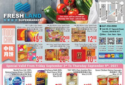 FreshLand Supermarket Flyer September 3 to 9