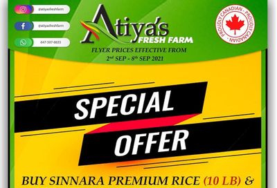 Atiya's Fresh Farm Flyer September 2 to 8