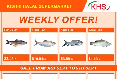 Kishki Halal Supermarket Flyer September 3 to 9