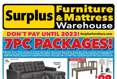 Surplus Furniture & Mattress Warehouse (Winnipeg) Flyer September 6 to 19