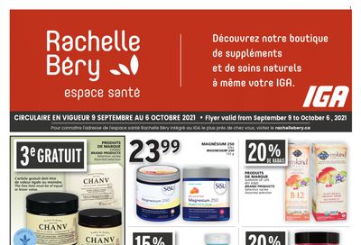 Rachelle Bery Health Flyer September 9 to October 6