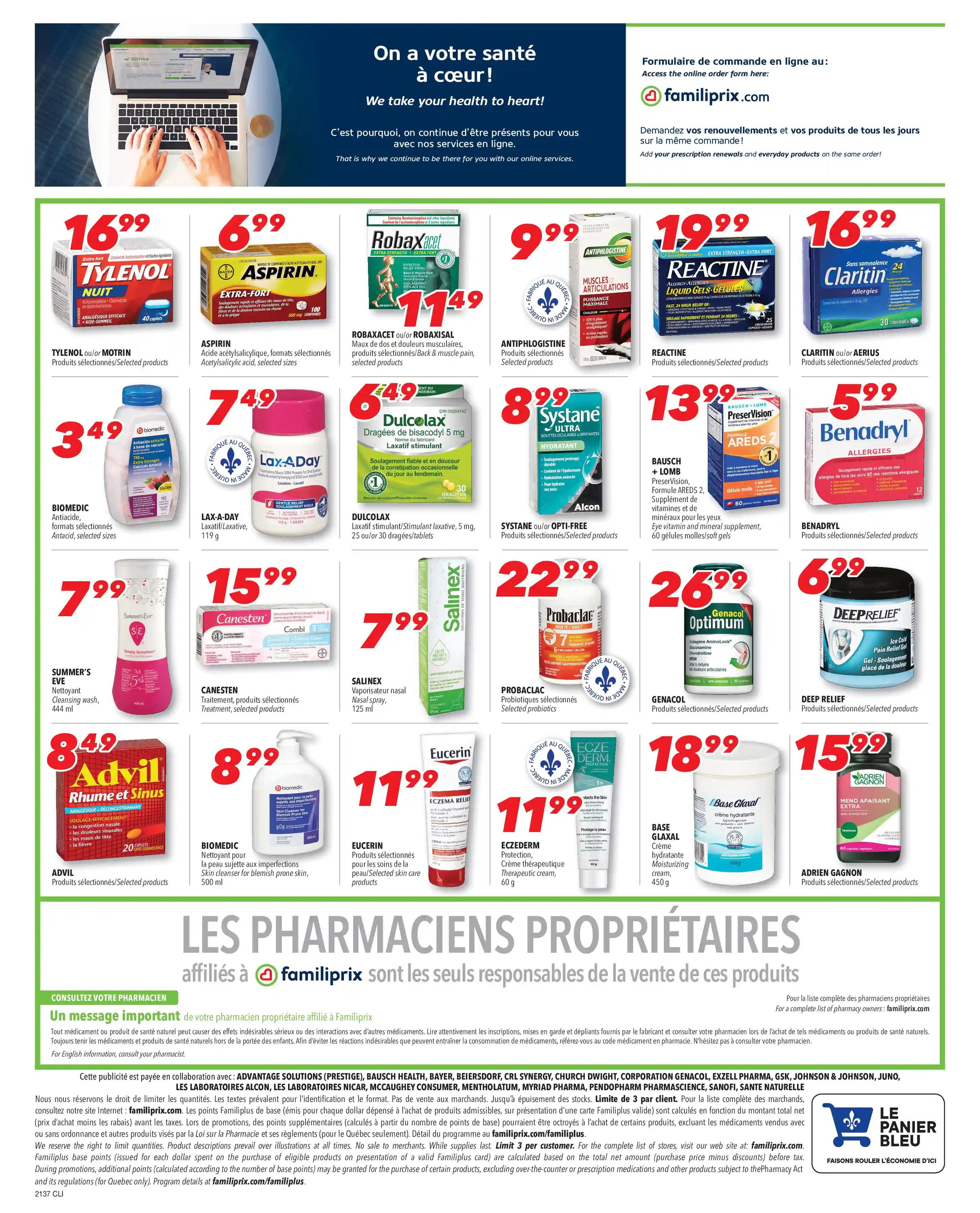 Familiprix Clinique Flyer September 9 to 15