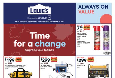 Lowe's Flyer September 9 to 15