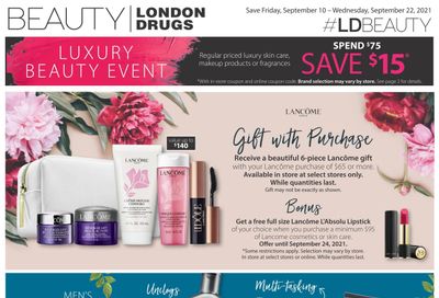 London Drugs Luxury Beauty Event Flyer September 10 to 22