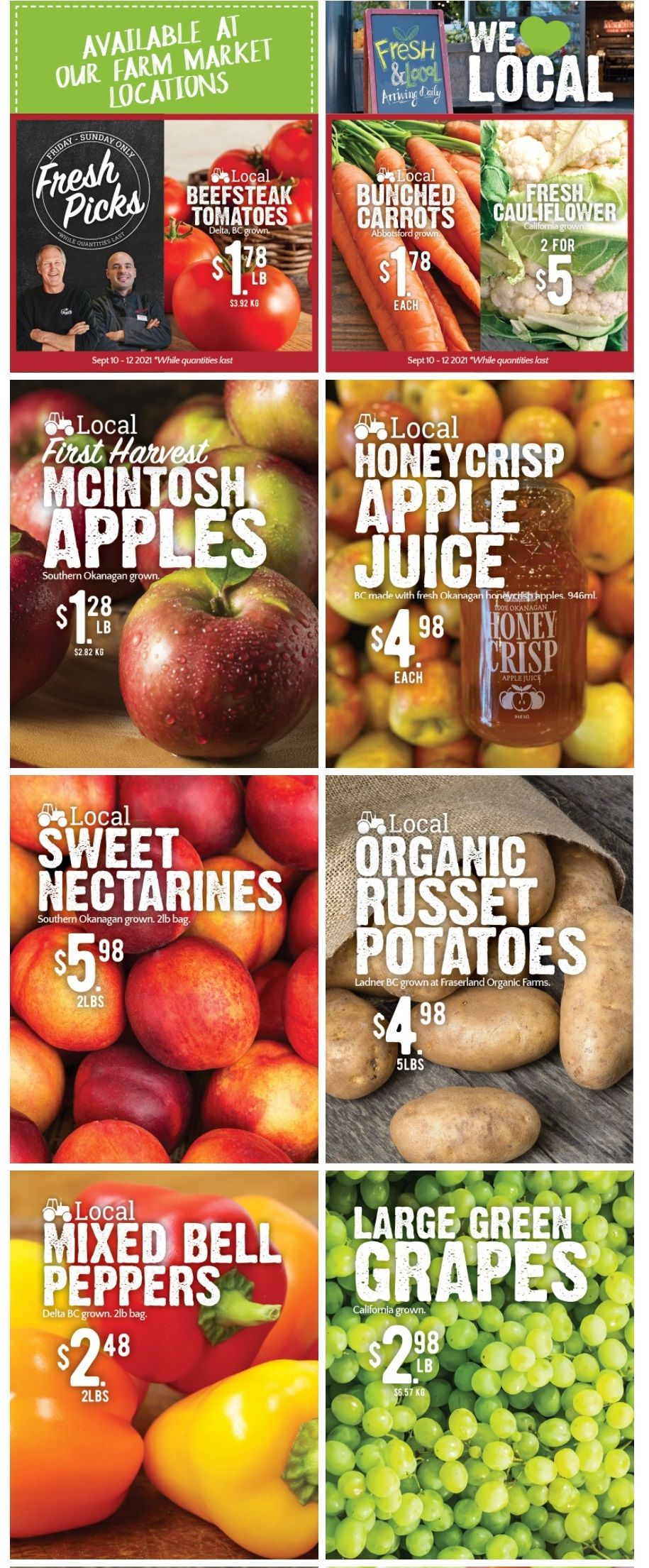 Meridian Farm Market Flyer September 9 to 15