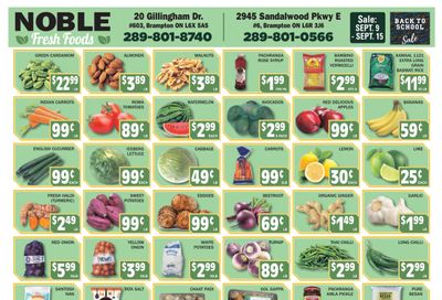 Noble Fresh Foods Flyer September 9 to 15