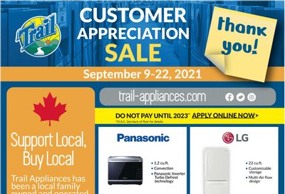 Trail Appliances (AB & SK) Flyer September 9 to 22