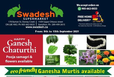 Swadesh Supermarket Flyer September 9 to 15