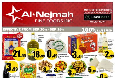 Alnejmah Fine Foods Inc. Flyer September 10 to 16