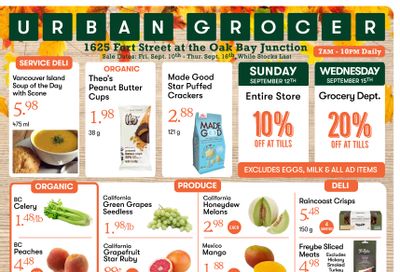 Urban Grocer Flyer September 10 to 16
