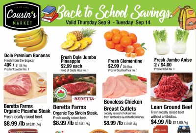 Cousin's Market Flyer September 9 to 14