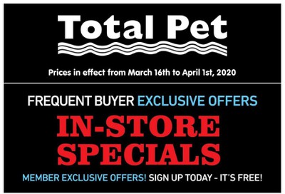 Total Pet Loyalty in-store Flyer March 16 to April 1