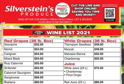 Silverstein's Produce Flyer September 14 to 18