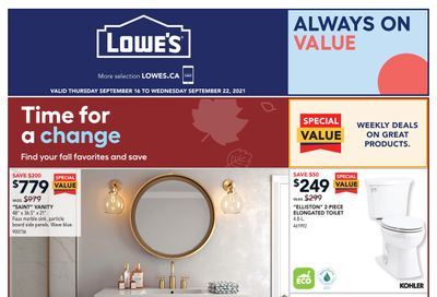 Lowe's Flyer September 16 to 22