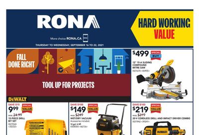 Rona (ON) Flyer September 16 to 22