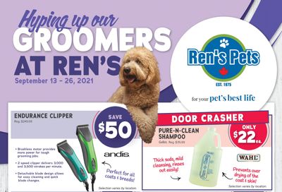 Ren's Pets Depot Groomer's Flyer September 13 to 26