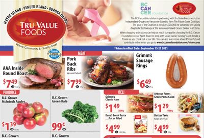 Tru Value Foods Flyer September 15 to 21