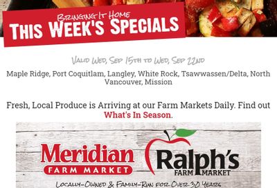 Meridian Farm Market Flyer September 15 to 22