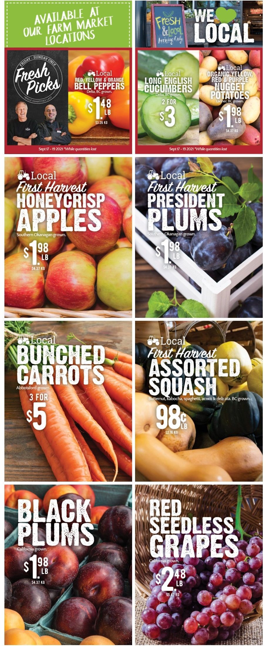 Meridian Farm Market Flyer September 15 to 22