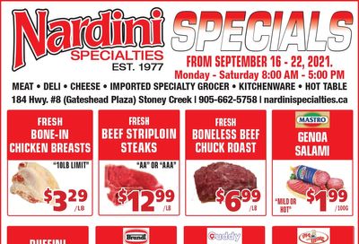 Nardini Specialties Flyer September 16 to 22