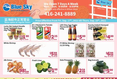 Blue Sky Supermarket (North York) Flyer September 17 to 23