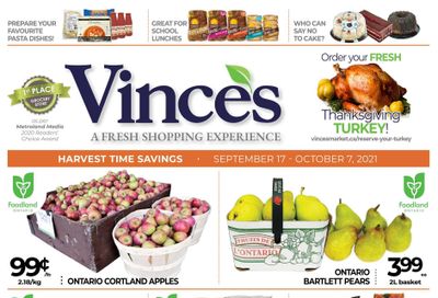 Vince's Market Flyer September 17 to October 7