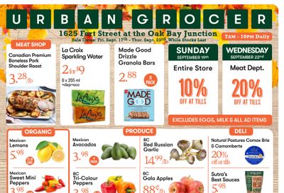 Urban Grocer Flyer September 17 to 23